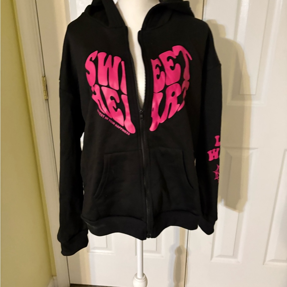 Black and Pink Women's Hoodie